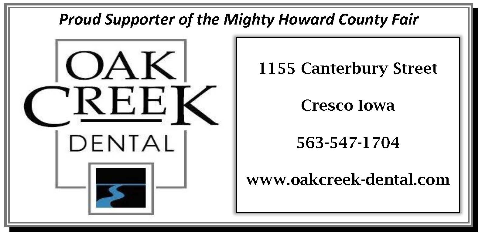 Oak Creek Dental Sponsor Sign 4x8 2023