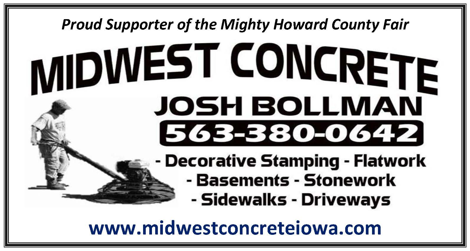 Midwest Concrete Sponsor Sign 4x8 2024