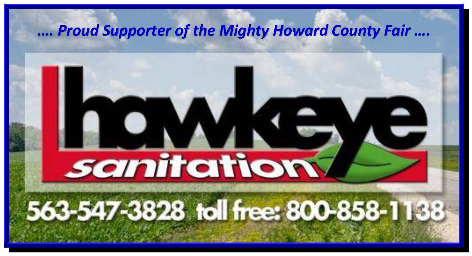 Hawkeye Sanitation Sponsor Banner 4x8
